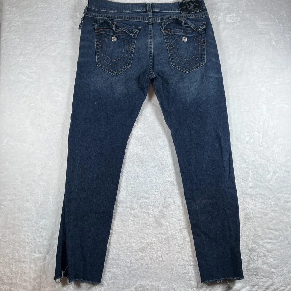 True Religion Ricky Mens Relaxed Straight Leg Jeans Medium‎ Wash Denim Size 38W